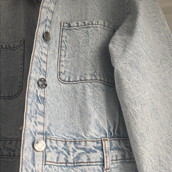 Zara Light Blue luxurious Denim Dress NWT - Picture 5 of 8